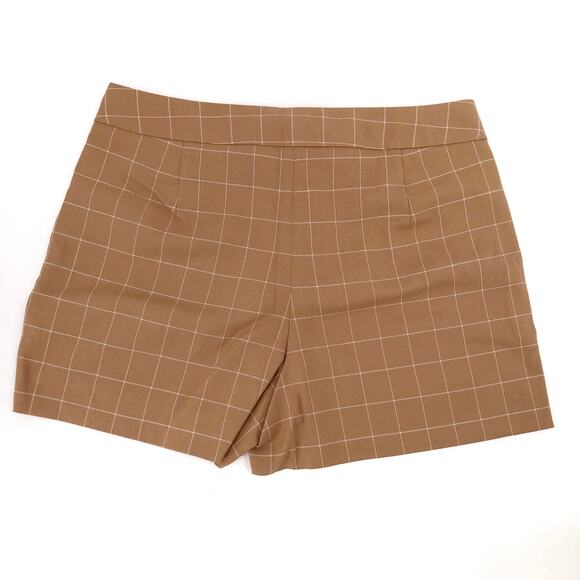 AX Armani Exchange Pleated Window Pane Shorts Woman Size 0 New $95 - Picture 4 of 5